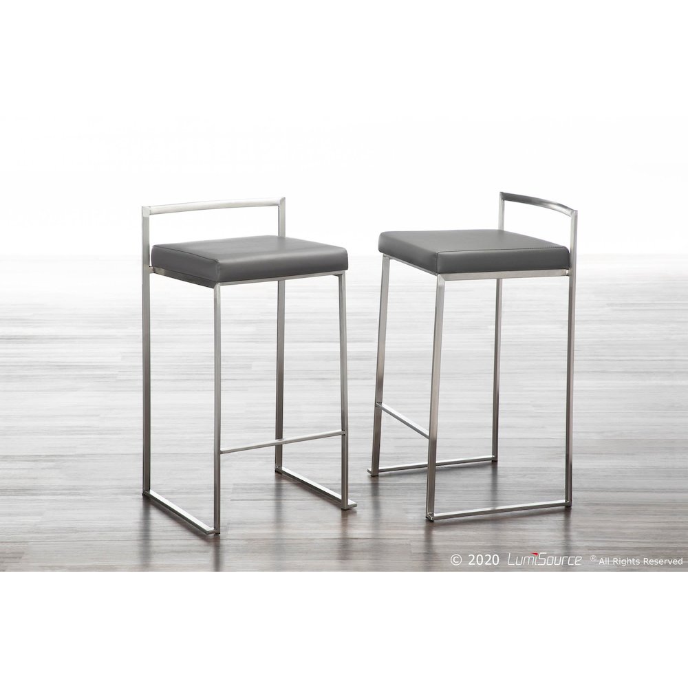 Fuji Stacker 26" Fixed-Height Counter Stool - Set of 3. Picture 8