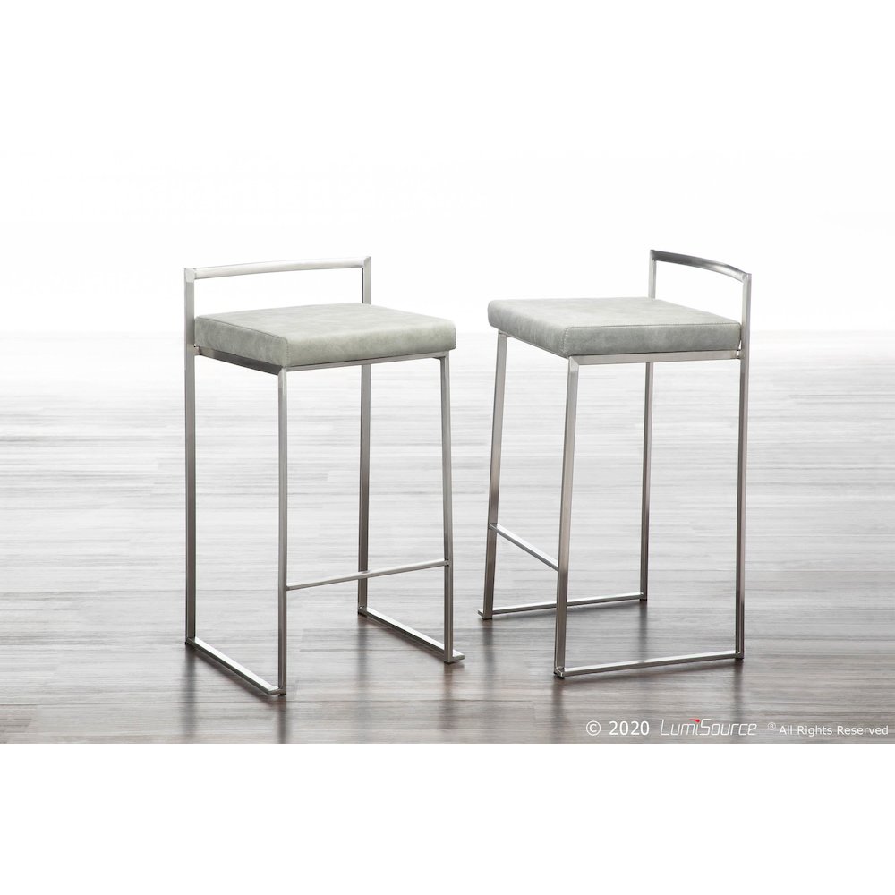 Fuji Stacker 26" Fixed-Height Counter Stool - Set of 3. Picture 8