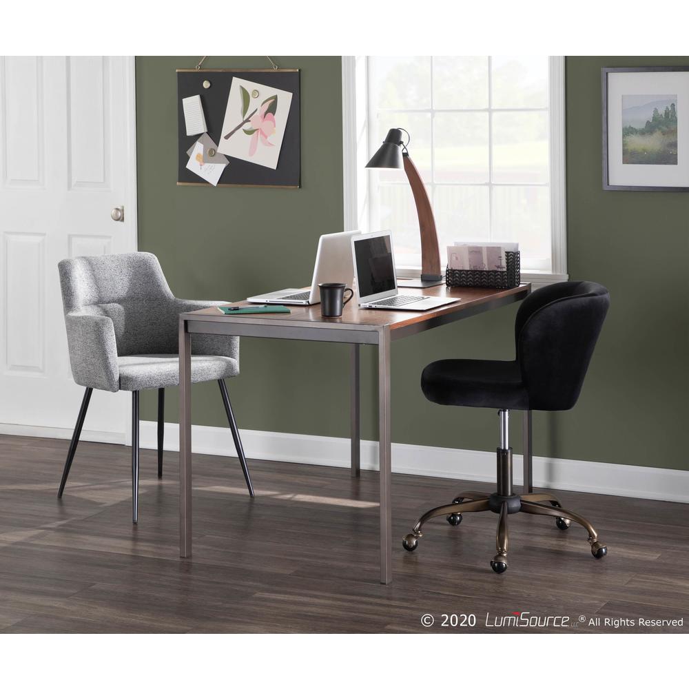 Grey, Black Andrew Chair - Set of 2. Picture 10