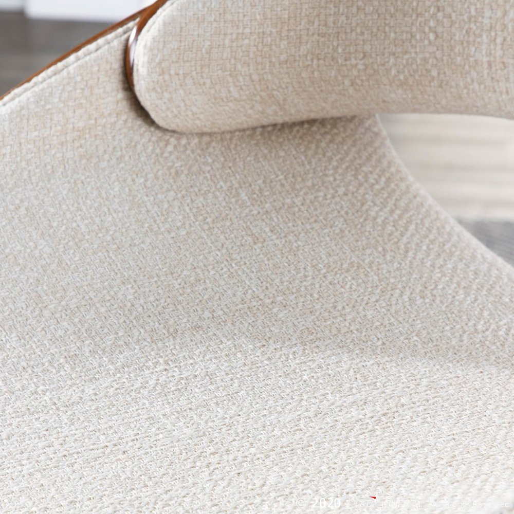 Walnut Wood, Cream Fabric Fabrizzi Chair. Picture 8