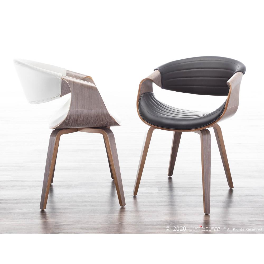 Light Grey Wood, White Pu Symphony Chair. Picture 8
