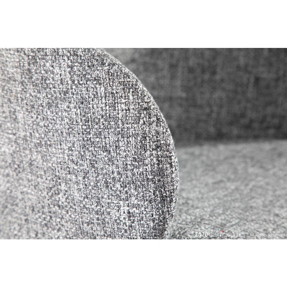 Black Metal, Grey Noise Fabric Boyne Chair. Picture 11