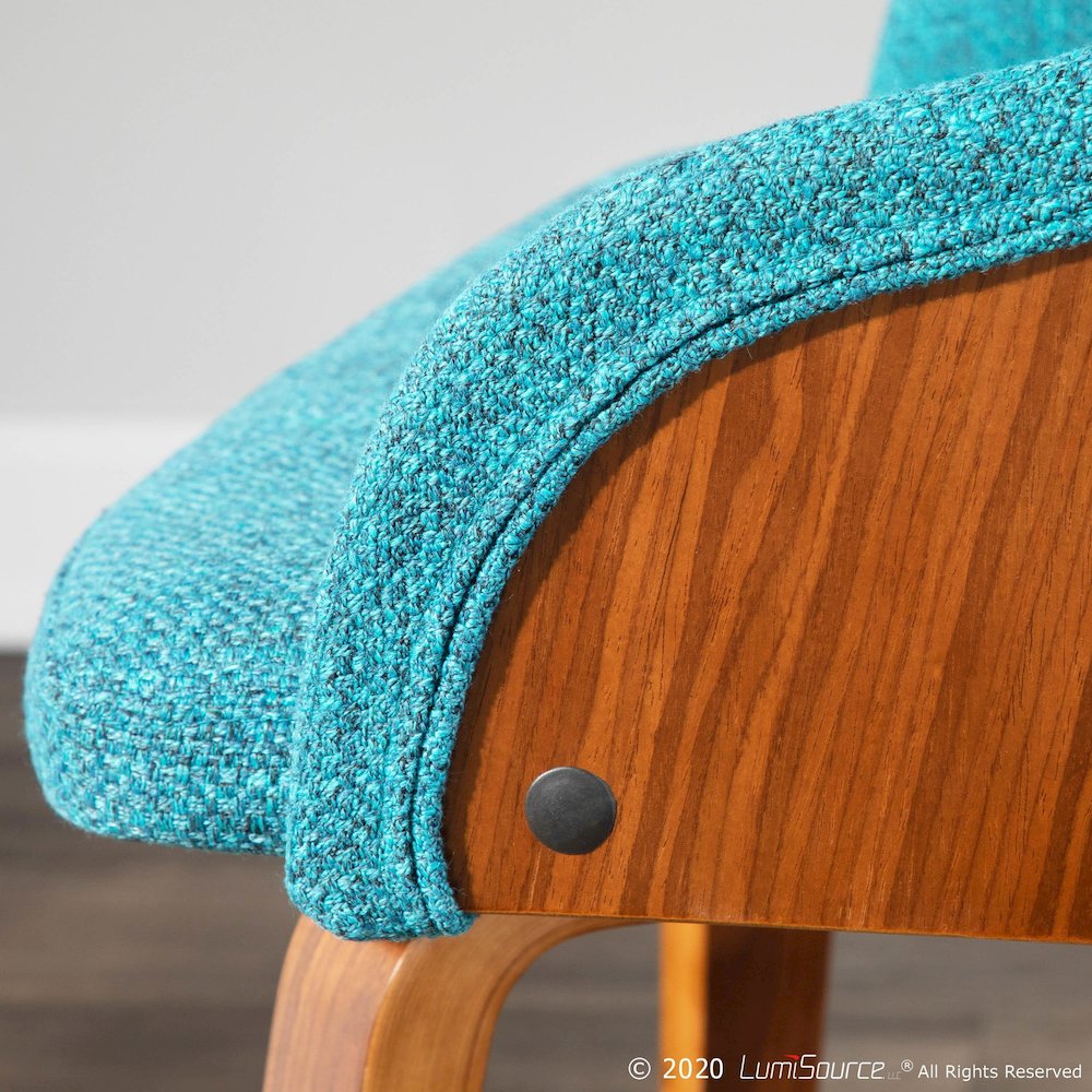 Walnut, Teal Bacci Chair. Picture 10