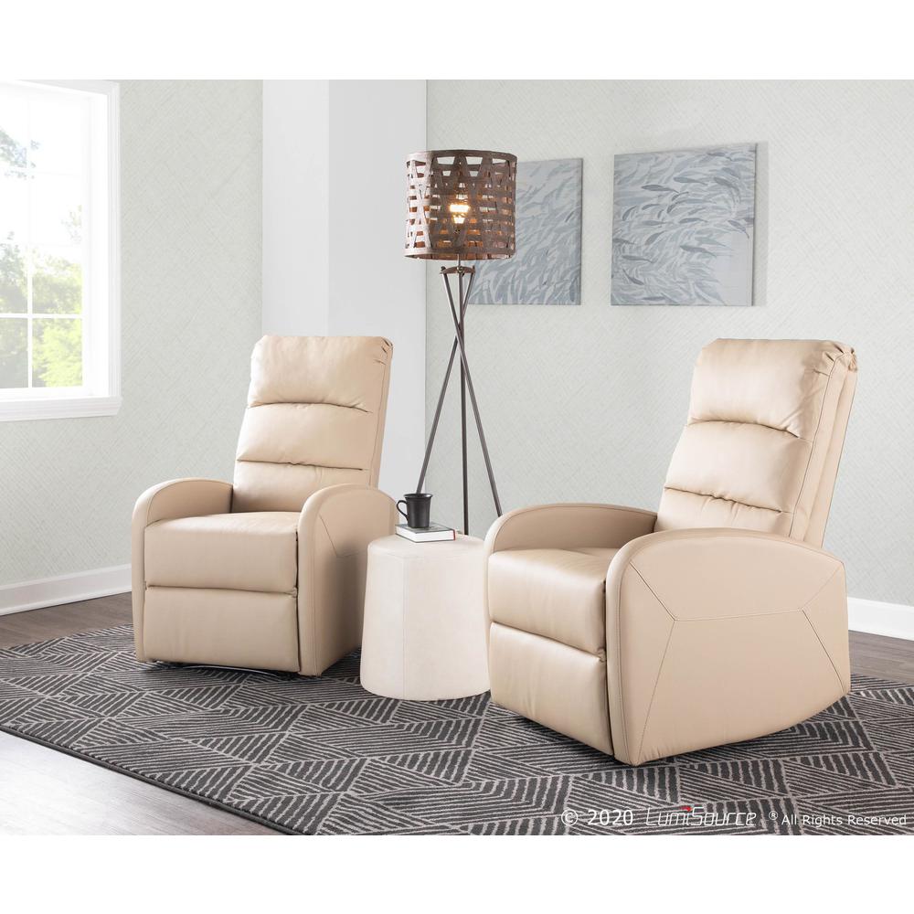 Beige PU Dormi Recliner Chair. Picture 11