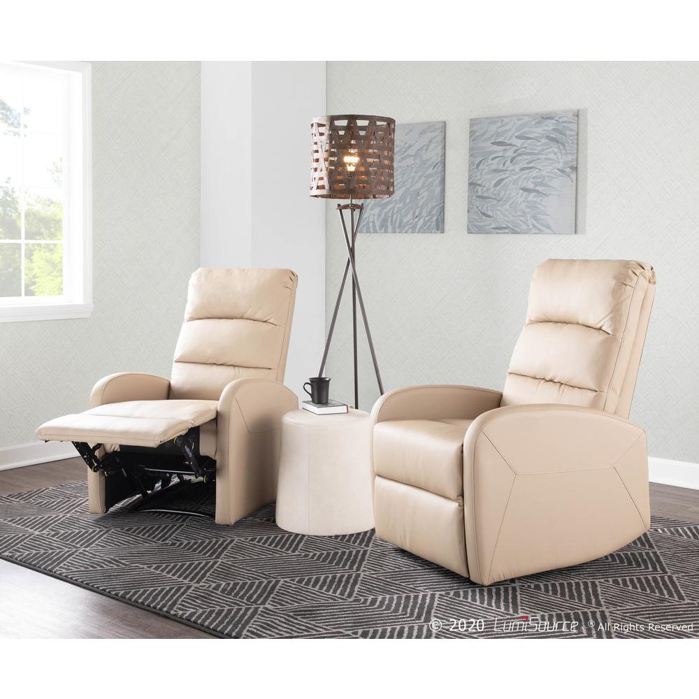 Beige PU Dormi Recliner Chair. Picture 12