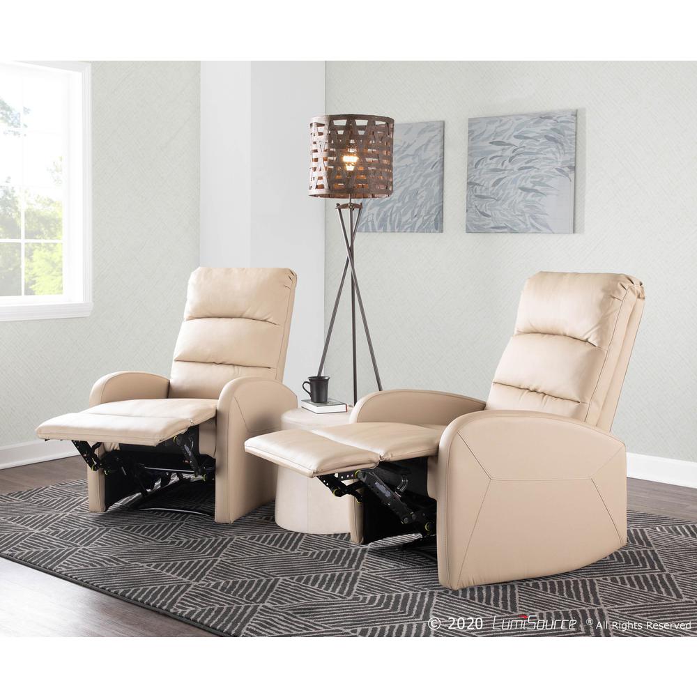 Beige PU Dormi Recliner Chair. Picture 13