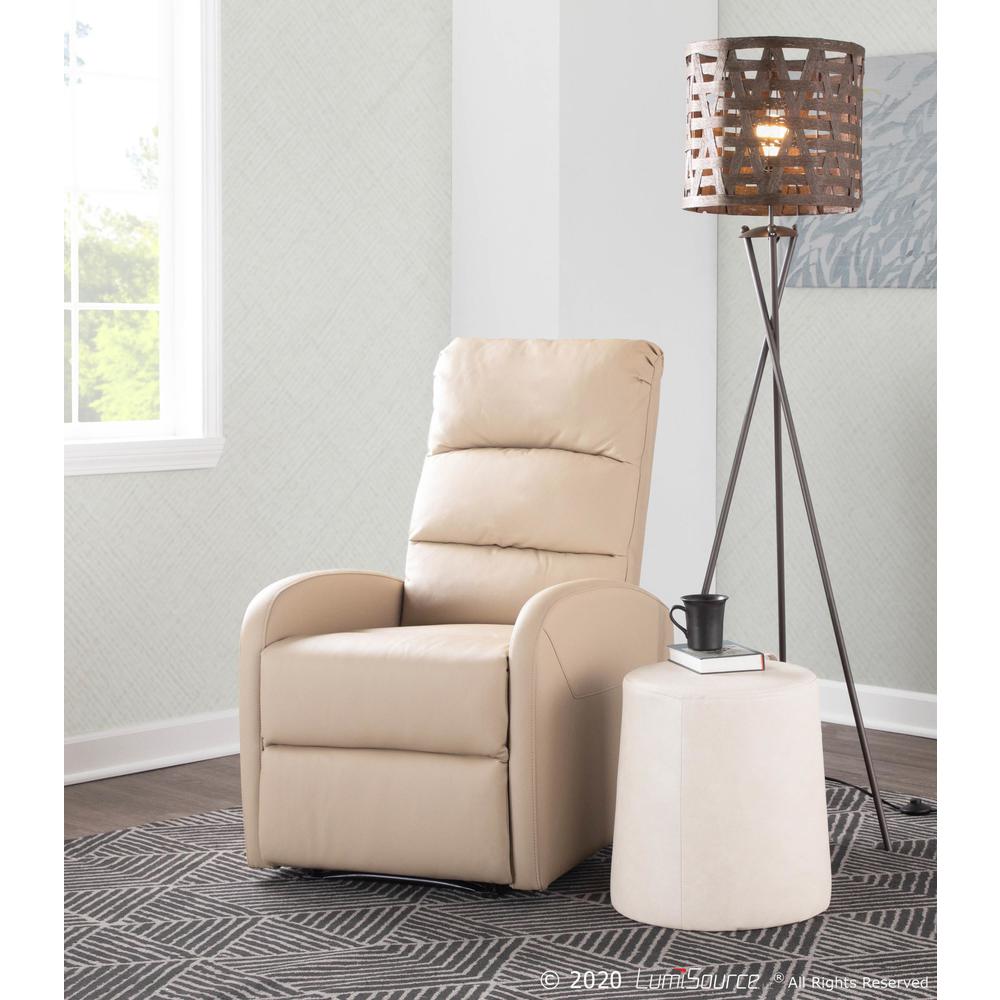 Beige PU Dormi Recliner Chair. Picture 9