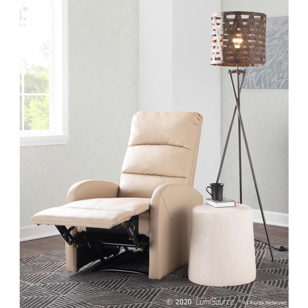 Beige PU Dormi Recliner Chair. Picture 10