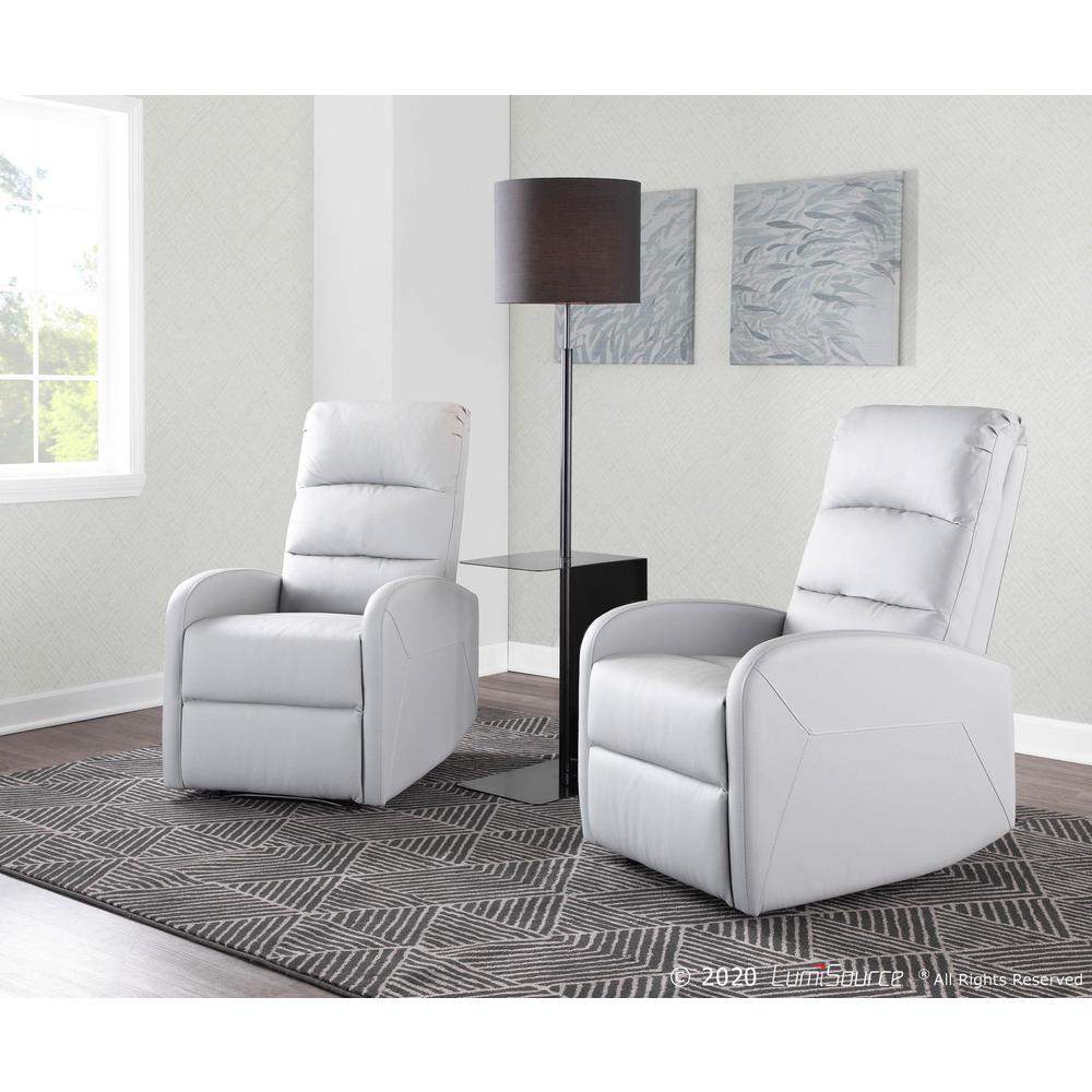 Light Grey PU Dormi Recliner Chair. Picture 9