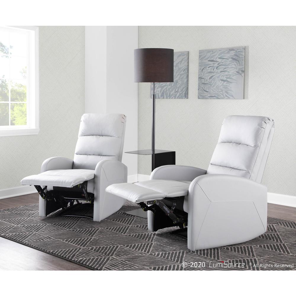 Light Grey PU Dormi Recliner Chair. Picture 11