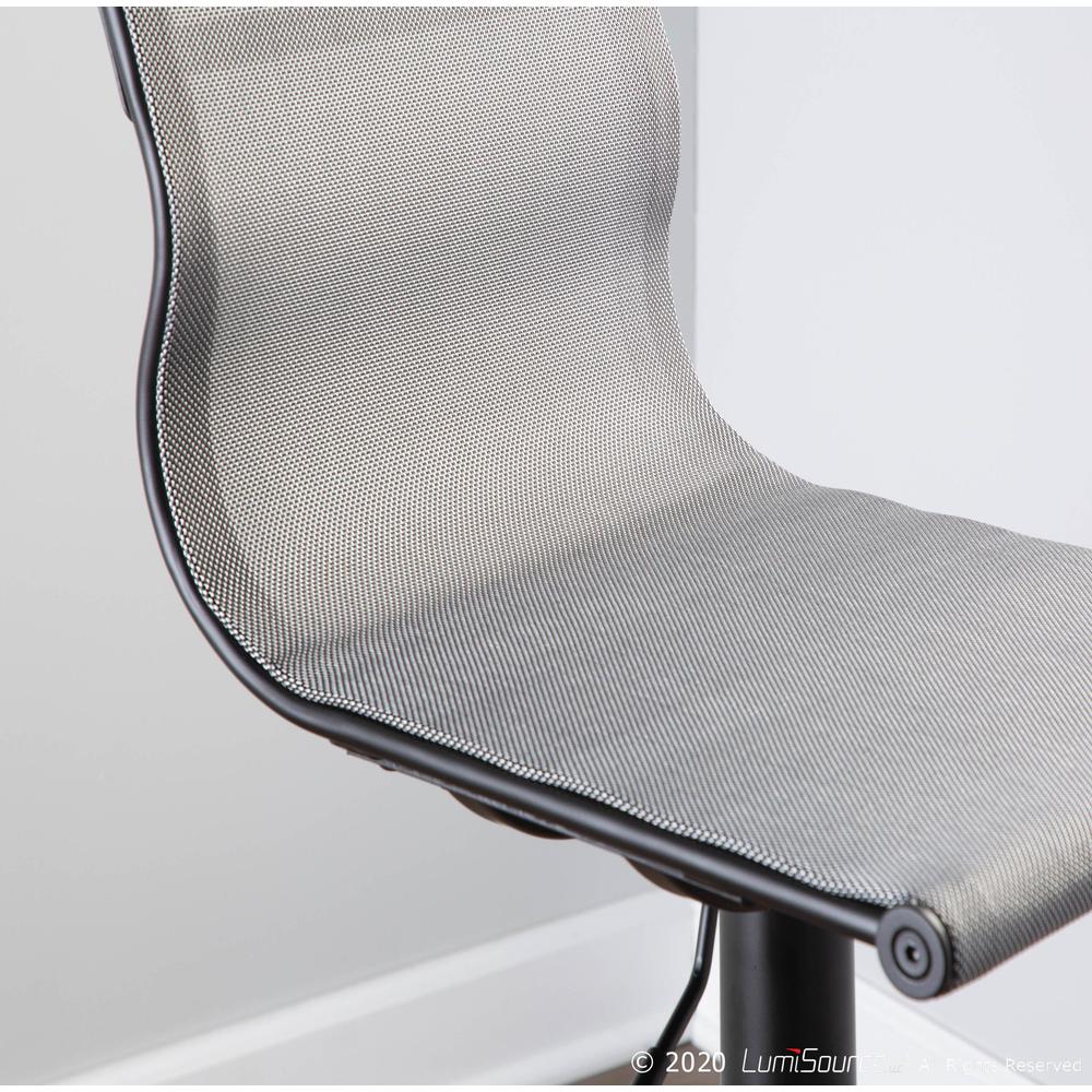Black Metal, Silver Mesh Mirage Barstool. Picture 9