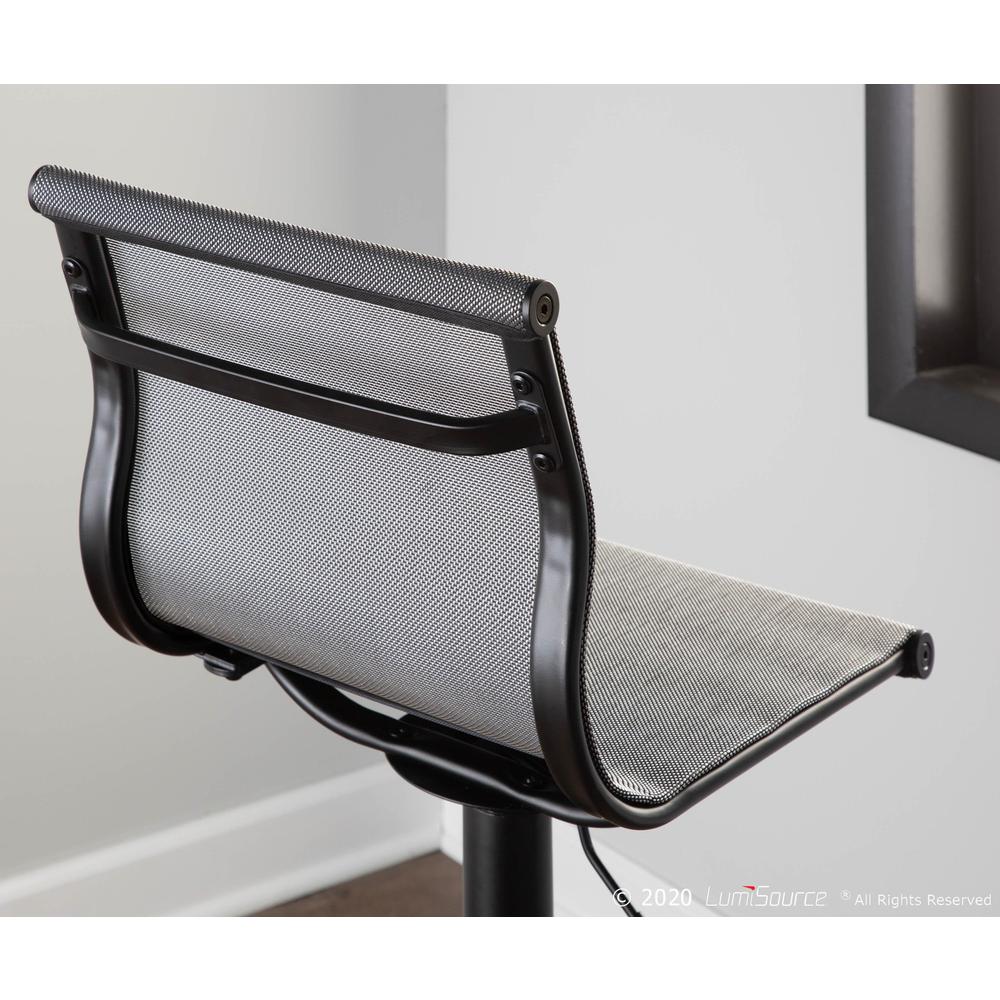 Black Metal, Silver Mesh Mirage Barstool. Picture 10