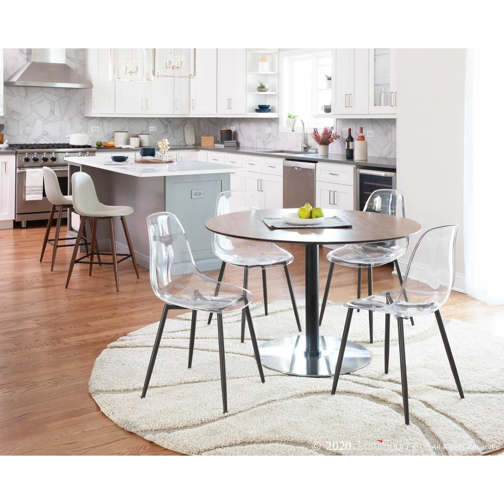 Black, Clear  Clara Dining Chair - Set of 2. Picture 11