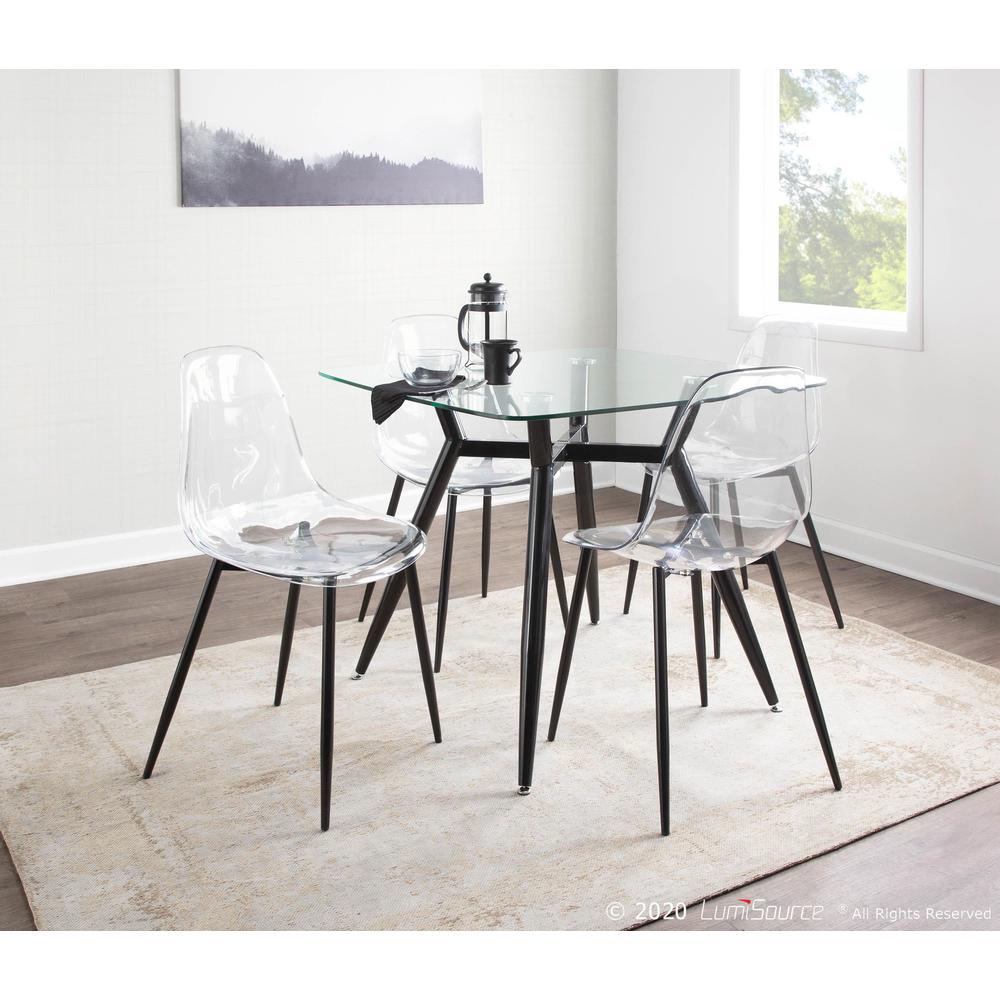 Black, Clear  Clara Dining Chair - Set of 2. Picture 12