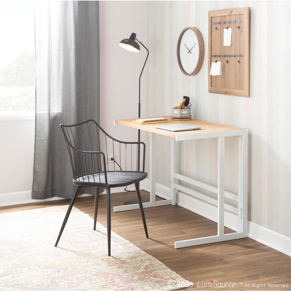 Black Metal, Black Wood Winston Chair. Picture 10