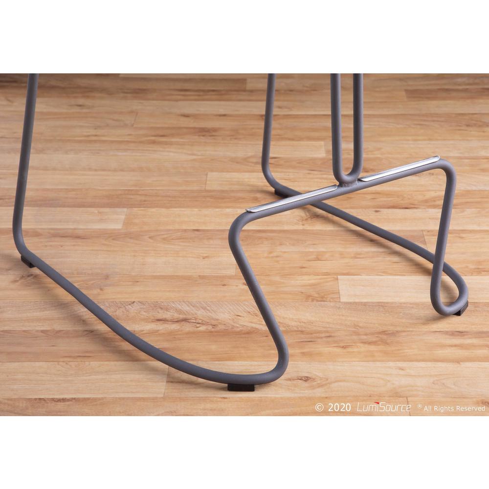 Grey Steel, Black PU Finn Counter Stool - Set of 2. Picture 9