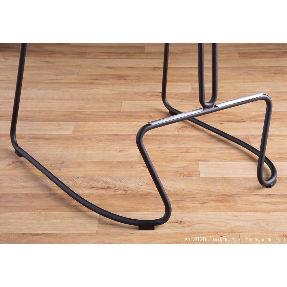 Black Steel, Black PU Finn Counter Stool - Set of 2. Picture 9