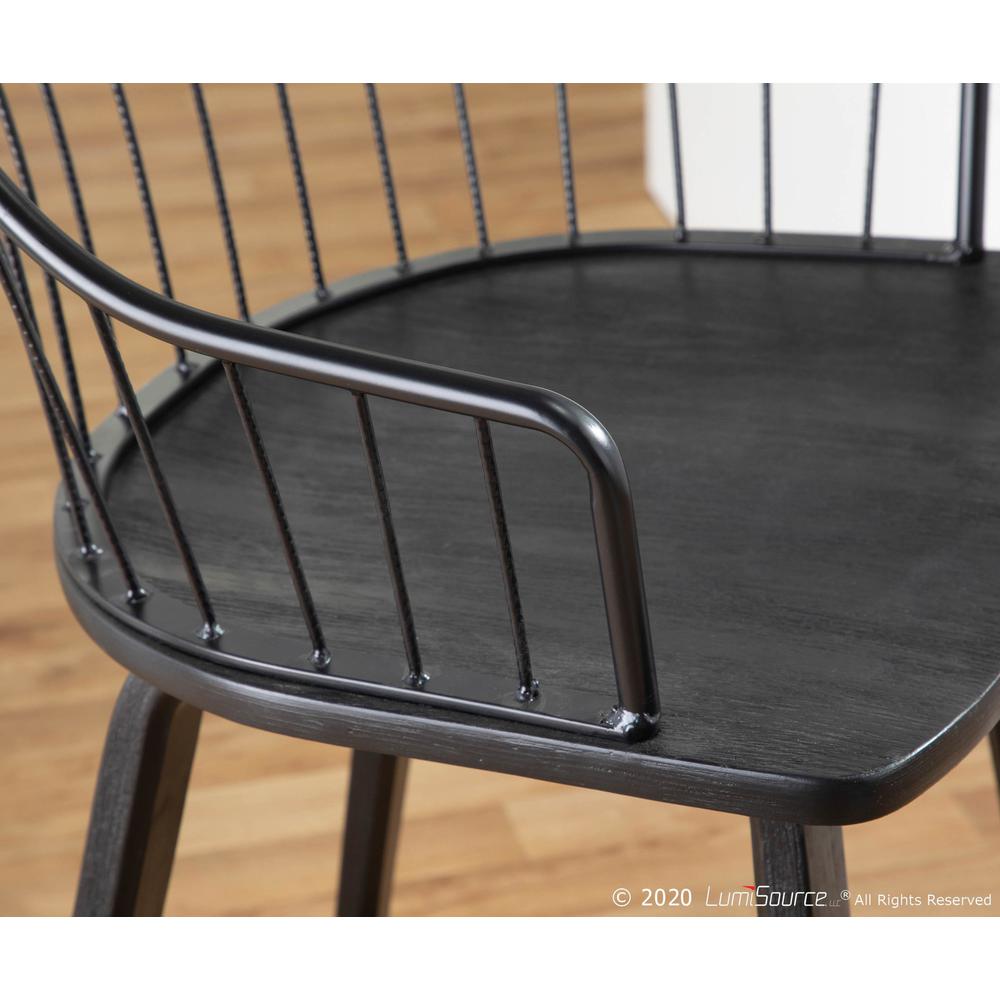 Black Wood, Black Metal Winston Counter Stool. Picture 11