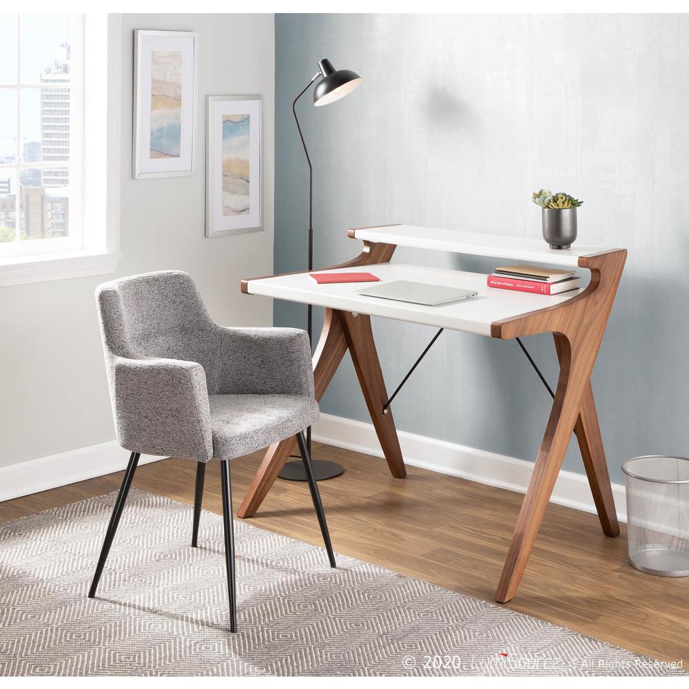 Walnut Wood, White Wood Archer Desk. Picture 9