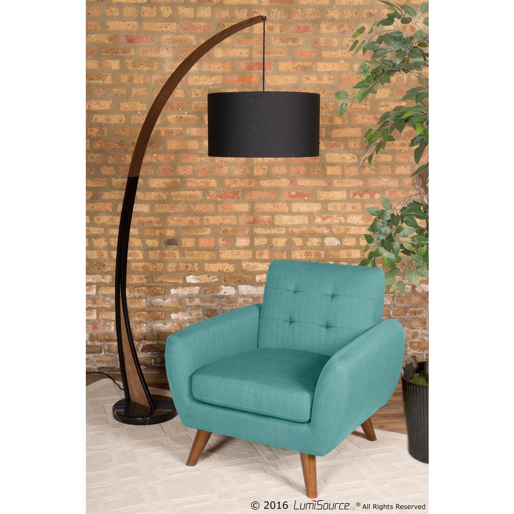 Walnut, Black Noah Floor Lamp. Picture 4