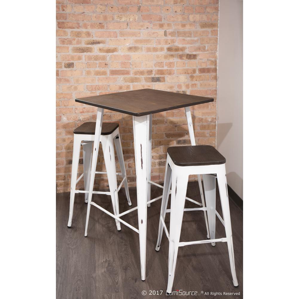 White, Espresso Oregon Barstool - Set of 2. Picture 8