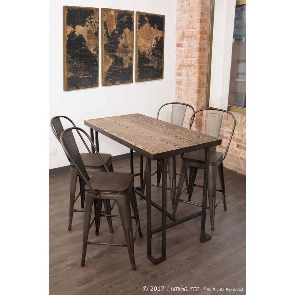 Antique, Brown Wood Roman Counter Table. Picture 9