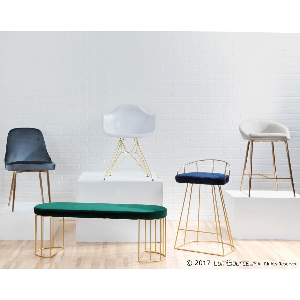 Gold, Blue Canary Counter Stool - Set of 2. Picture 9