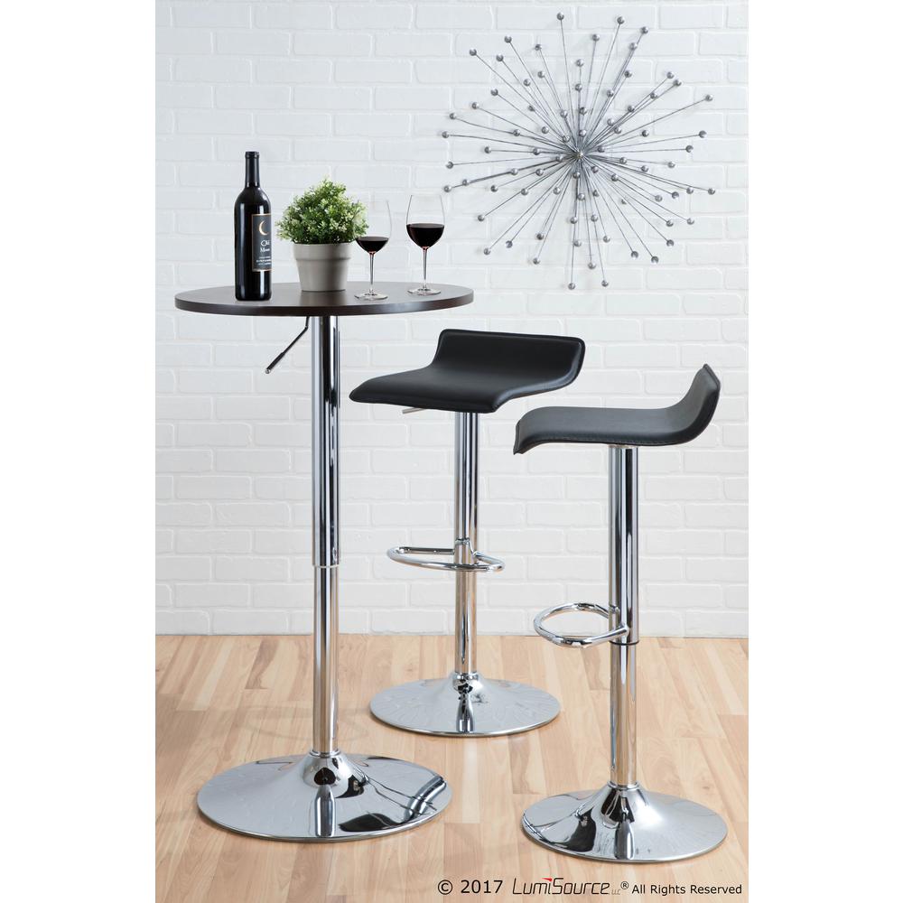 Black Adjustable Bar Table. Picture 7