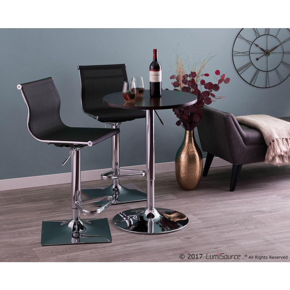 Black Adjustable Bar Table. Picture 6