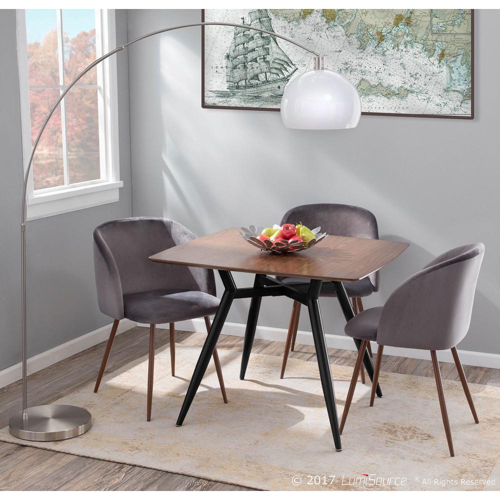 Walnut, Grey Fran Chair - Set of 2. Picture 8