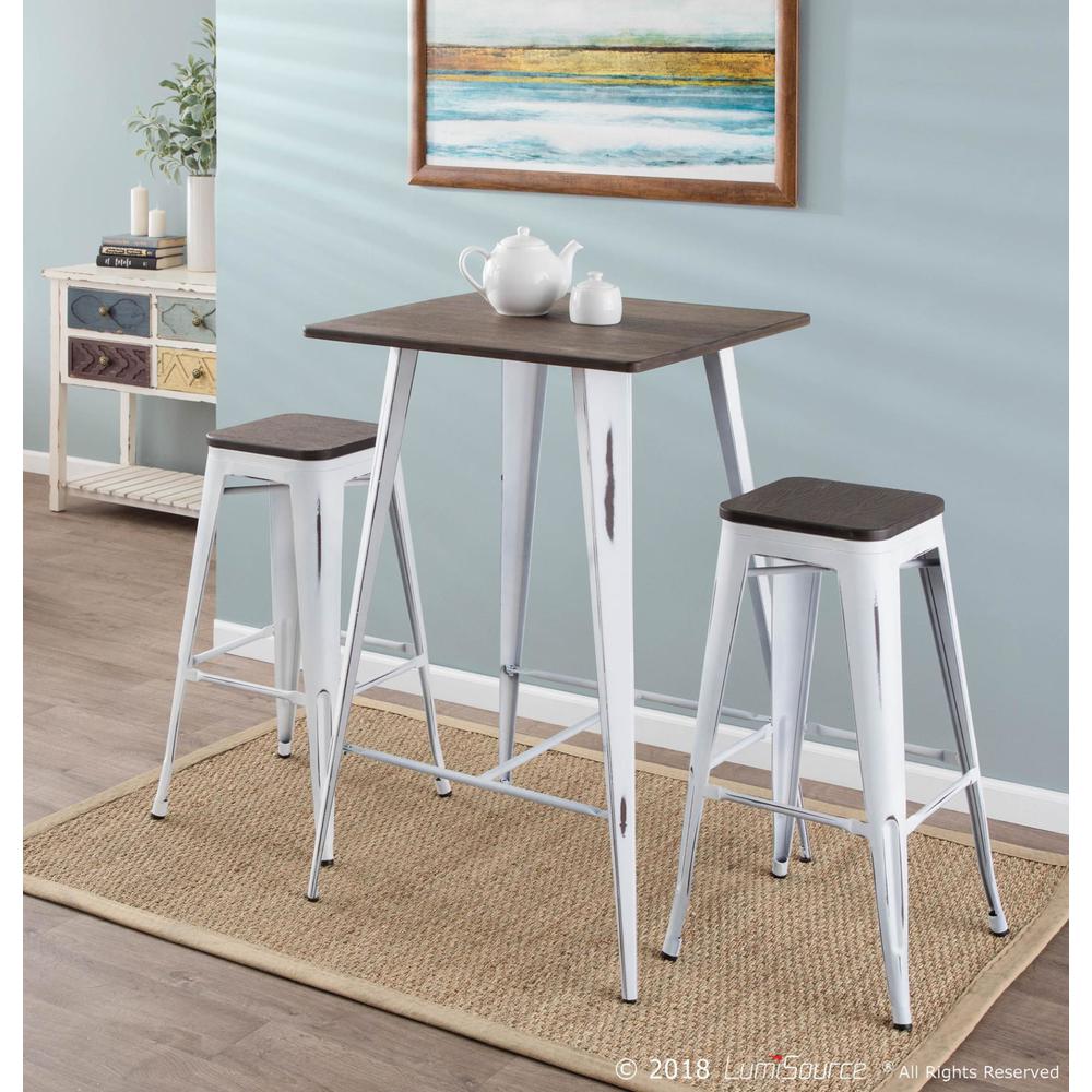 White, Espresso Oregon Barstool - Set of 2. Picture 10