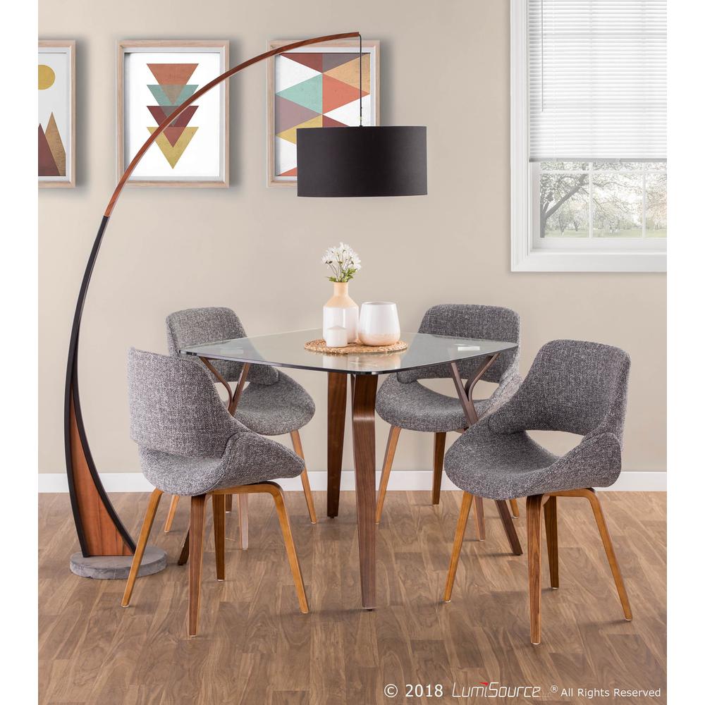 Walnut, Grey Fabrico Chair - Set of 2. Picture 11