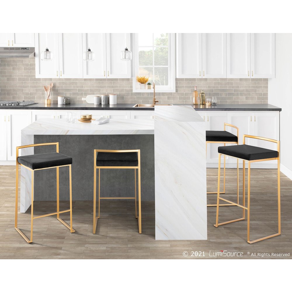 Fuji Stacker 26" Fixed-Height Counter Stool - Set of 3. Picture 9