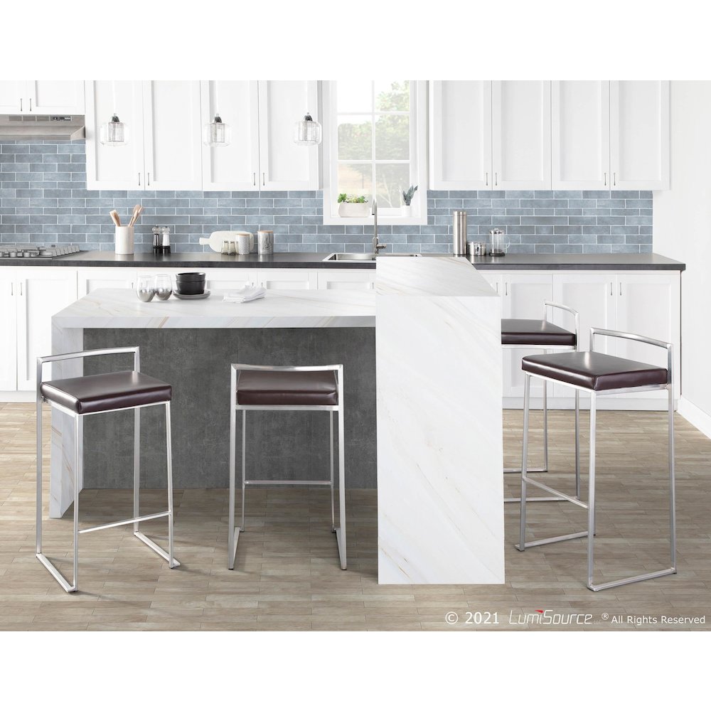 Fuji Stacker 26" Fixed-Height Counter Stool - Set of 3. Picture 7