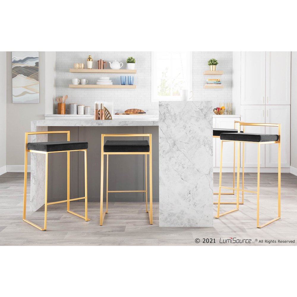 Fuji Stacker 30" Fixed-Height Barstool - Set of 3. Picture 7