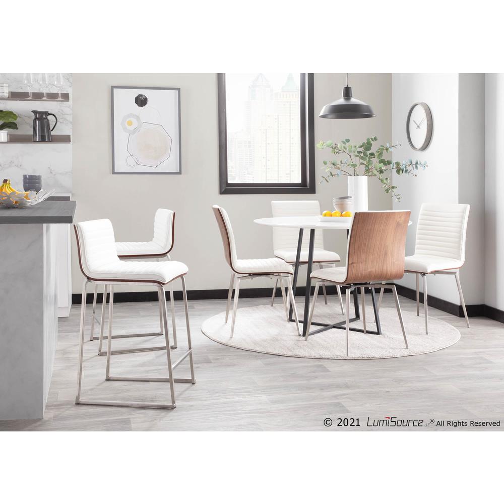 Walnut, White Mara Counter Stool - Set of 2. Picture 11