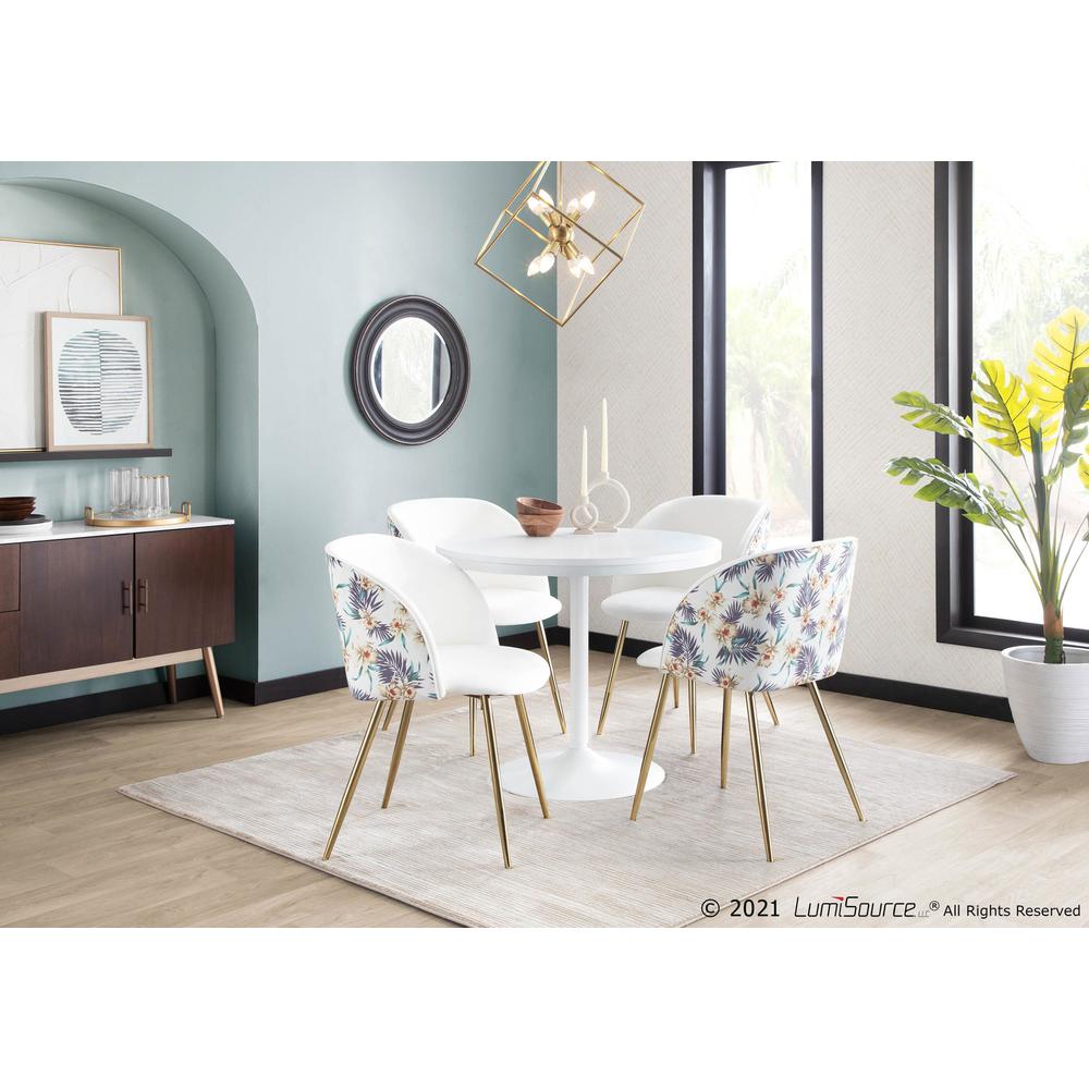 White Steel, White Wood Dakota Dining Table. Picture 7