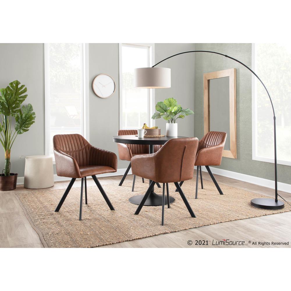 Black Steel, Black Wood Dakota Dining Table. Picture 7