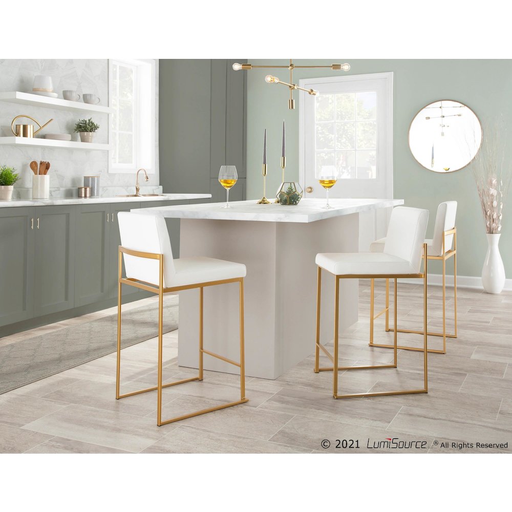 Fuji High Back 26" Fixed-Height Counter Stool - Set of 3. Picture 9