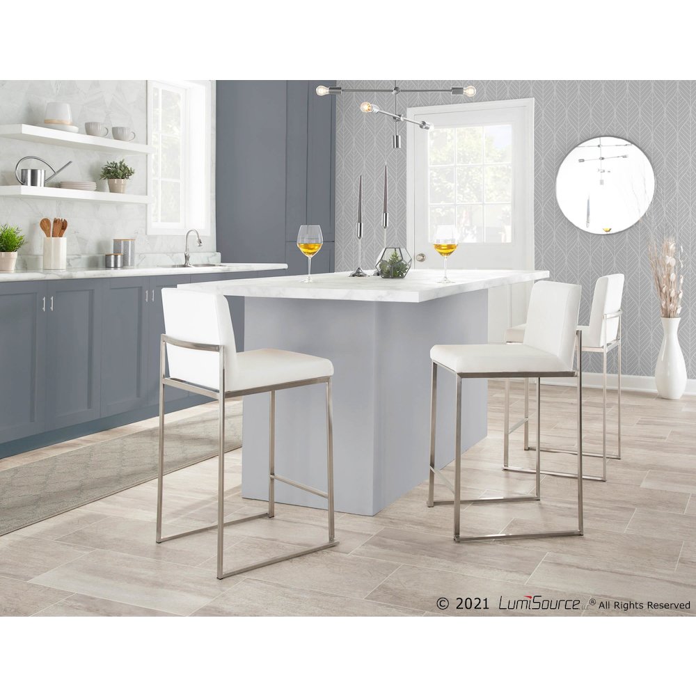 Fuji High Back 26" Fixed-Height Counter Stool - Set of 3. Picture 9