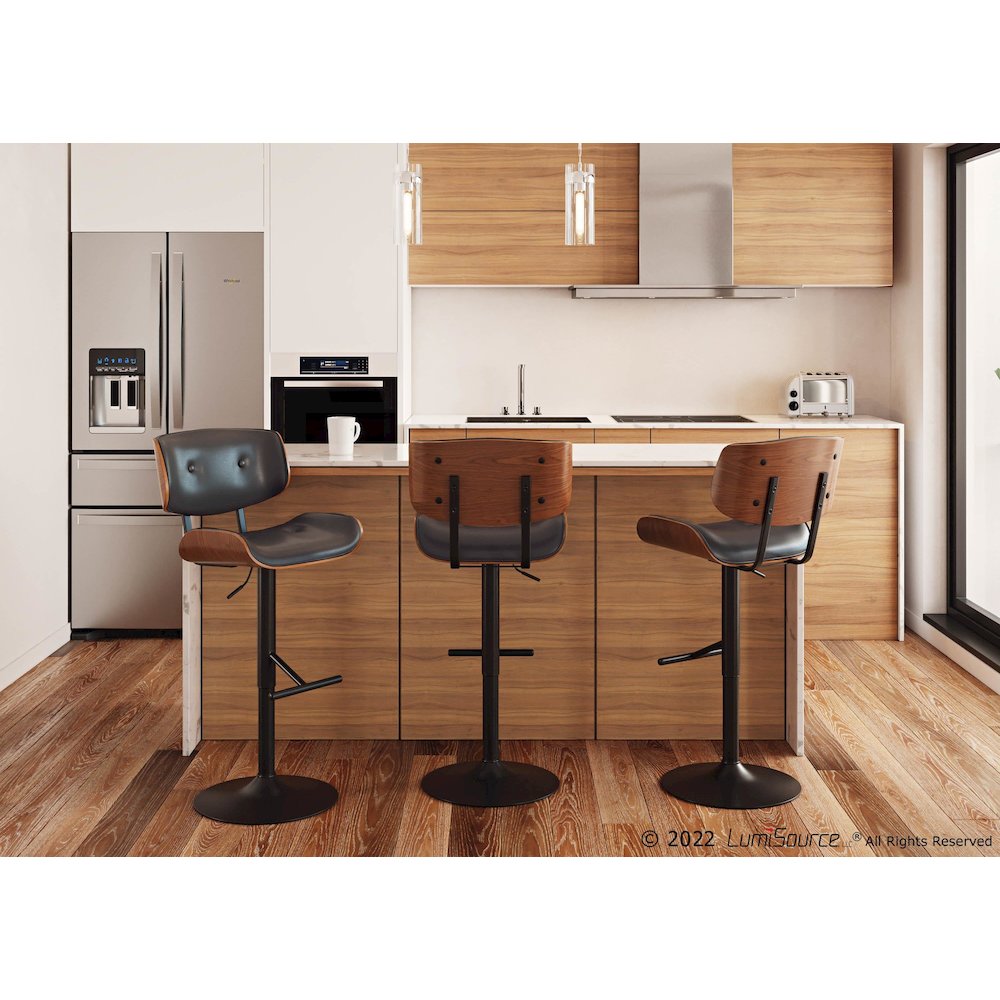 Lombardi Adjustable Barstool - Set of 3. Picture 12