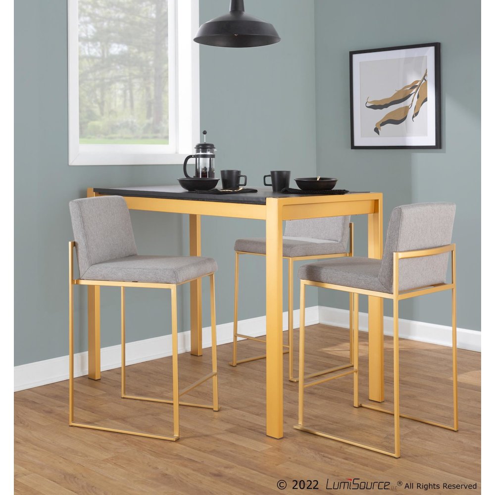 Fuji High Back 26" Fixed-Height Counter Stool - Set of 3. Picture 7