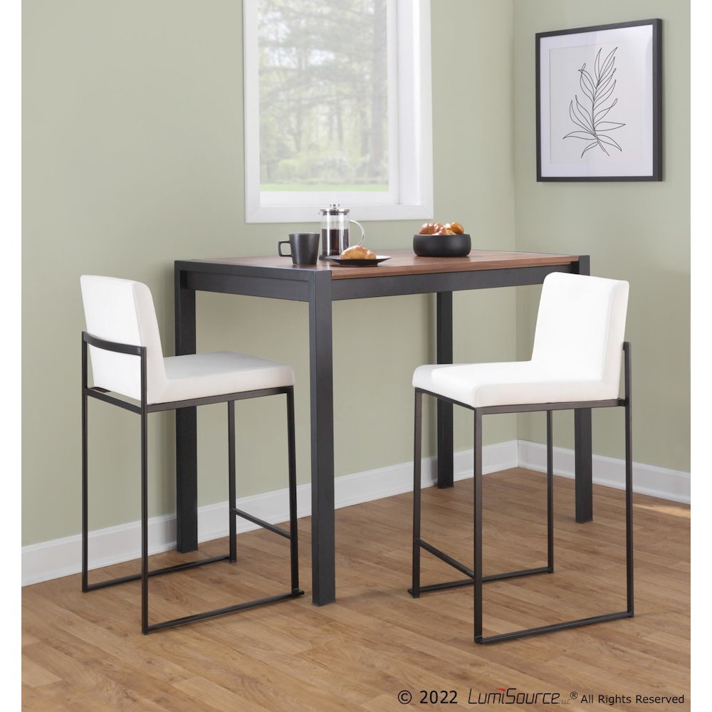 Fuji High Back 26" Fixed-Height Counter Stool - Set of 3. Picture 8