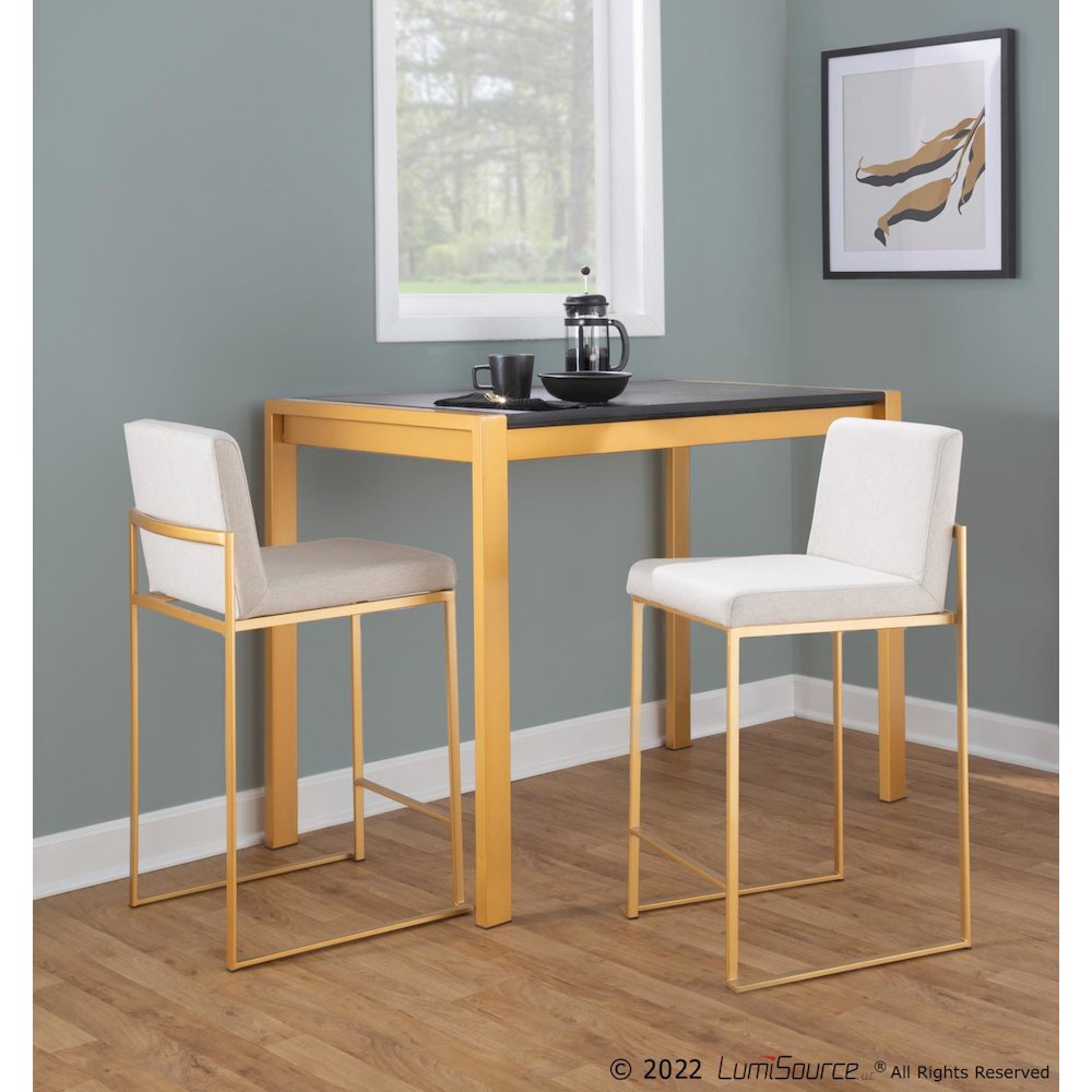 Fuji High Back 26" Fixed-Height Counter Stool - Set of 3. Picture 6