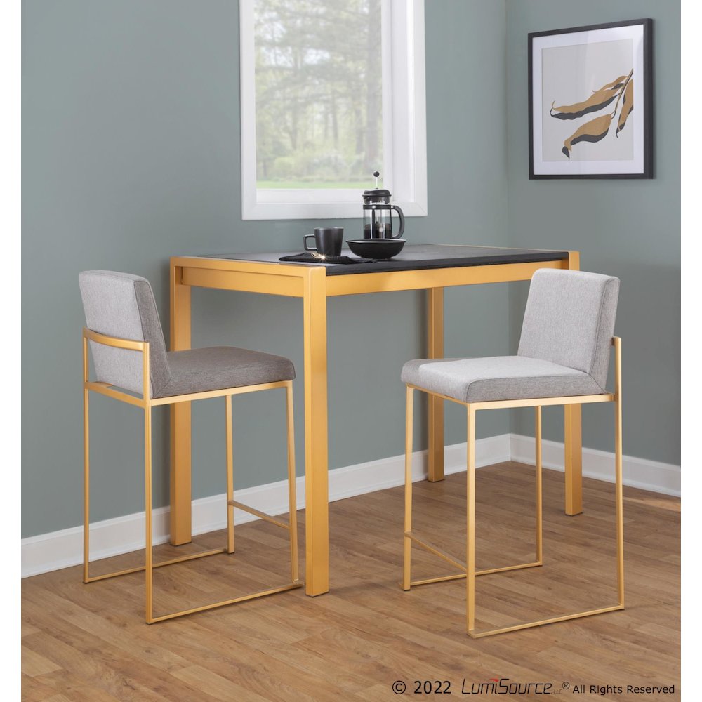 Fuji High Back 26" Fixed-Height Counter Stool - Set of 3. Picture 8