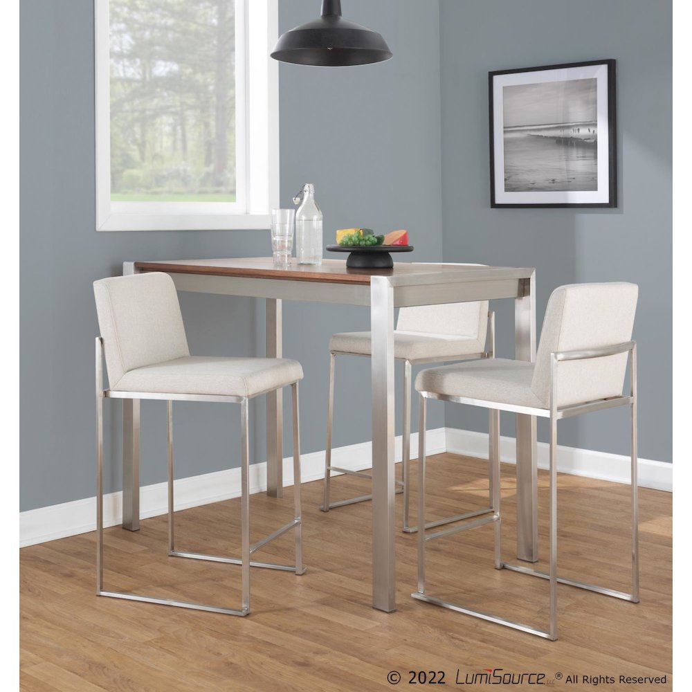 Fuji High Back 26" Fixed-Height Counter Stool - Set of 3. Picture 9