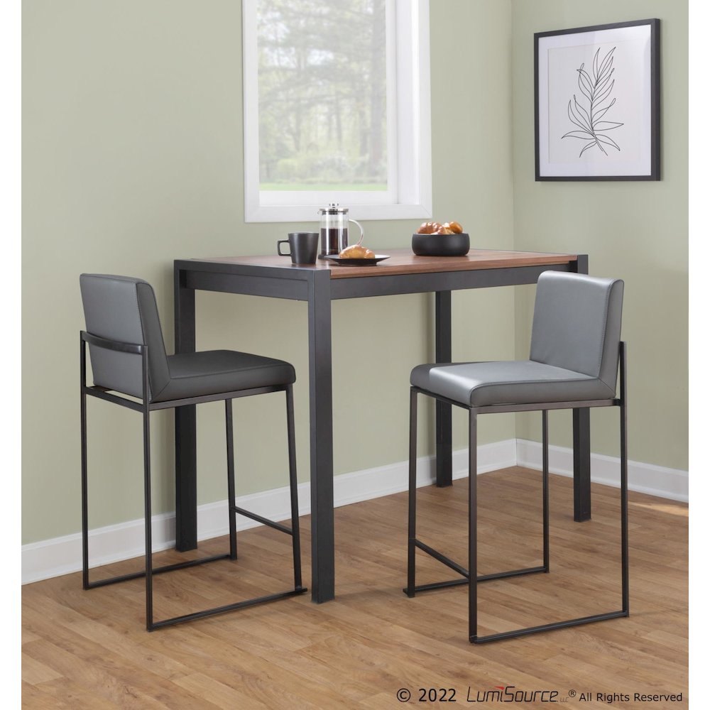Fuji High Back 26" Fixed-Height Counter Stool - Set of 3. Picture 7