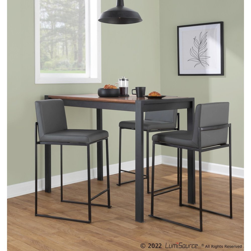 Fuji High Back 26" Fixed-Height Counter Stool - Set of 3. Picture 8