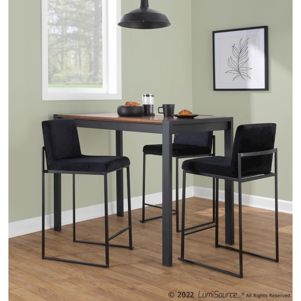Fuji High Back 26" Fixed-Height Counter Stool - Set of 3. Picture 6