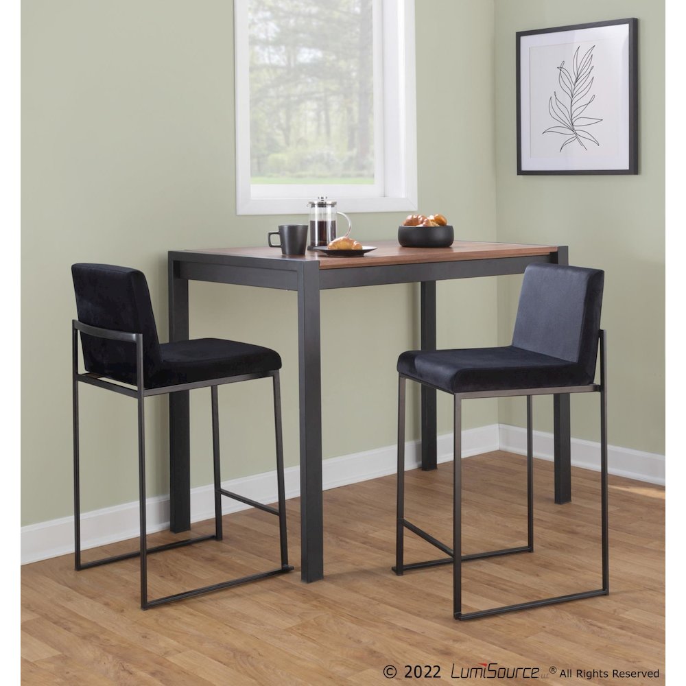 Fuji High Back 26" Fixed-Height Counter Stool - Set of 3. Picture 7